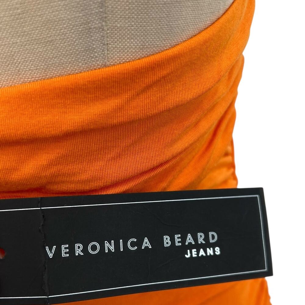 Veronica Beard Leyla Top‎ Halter Neck Sleeveless Jersey Orange Size XS - Picture 10 of 14